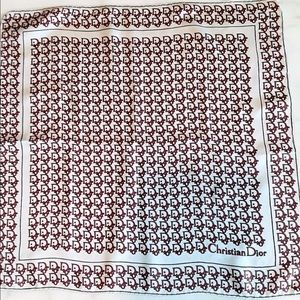Vintage Christian Dior Silk Scarf Handkerchief